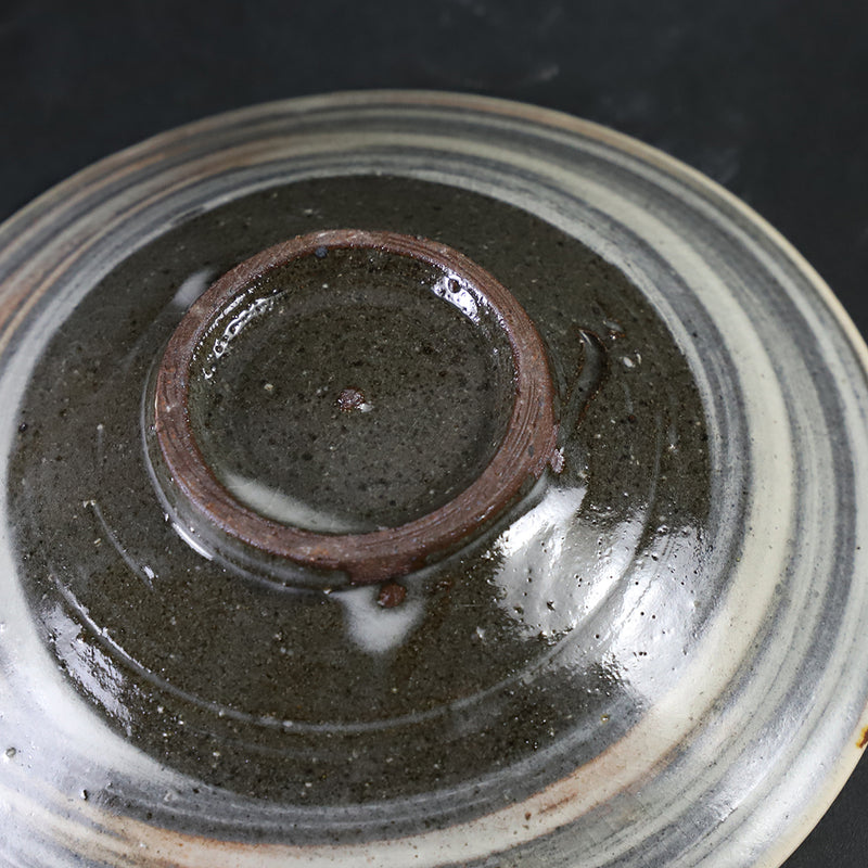 Karatsu-e brush-finish plate by Takashi Nakazato