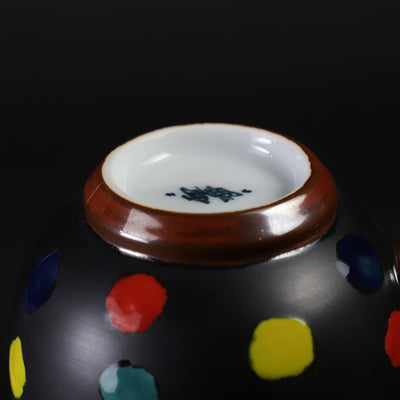 Yuki Inoue, colored glaze spotted mug cup / Black
