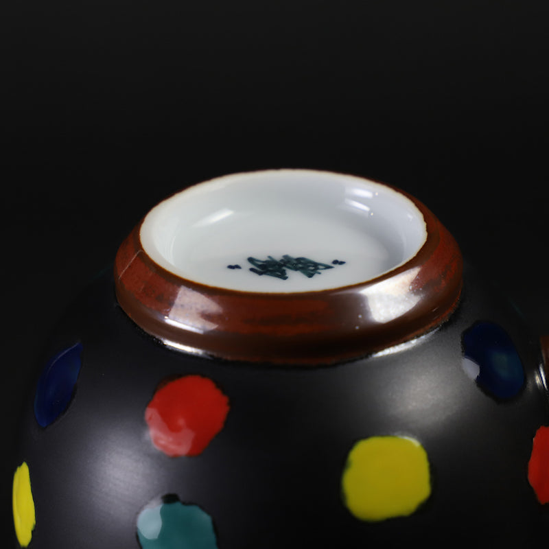 Yuki Inoue, colored glaze spotted mug cup / Black