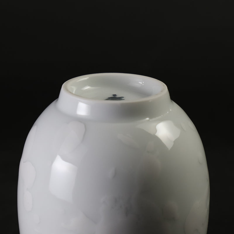 井上祐希　作　釉滴湯呑 white