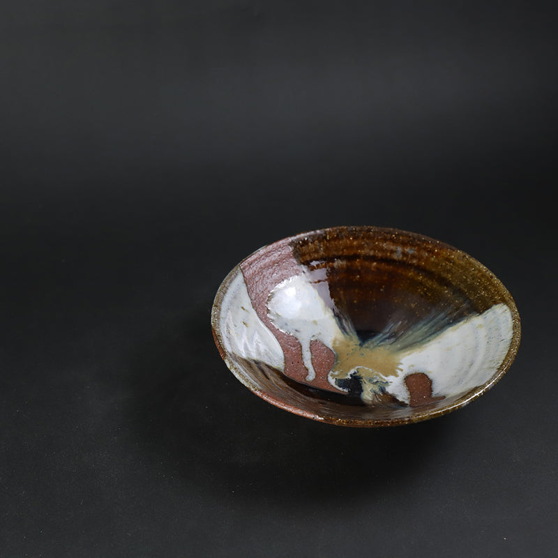 福田和祐　作　朝鮮唐津杓掛平小鉢