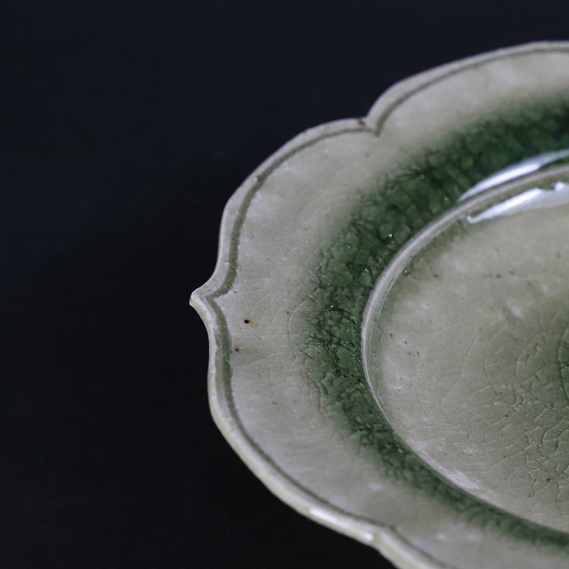 Ao Karatsu square plate by Shuichi Okamoto