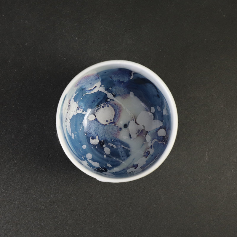 井上祐希　作　染釉滴ぐい呑