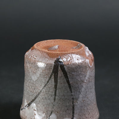 Painted Karatsu sake cup No.13 by Shintaro Uchimura
