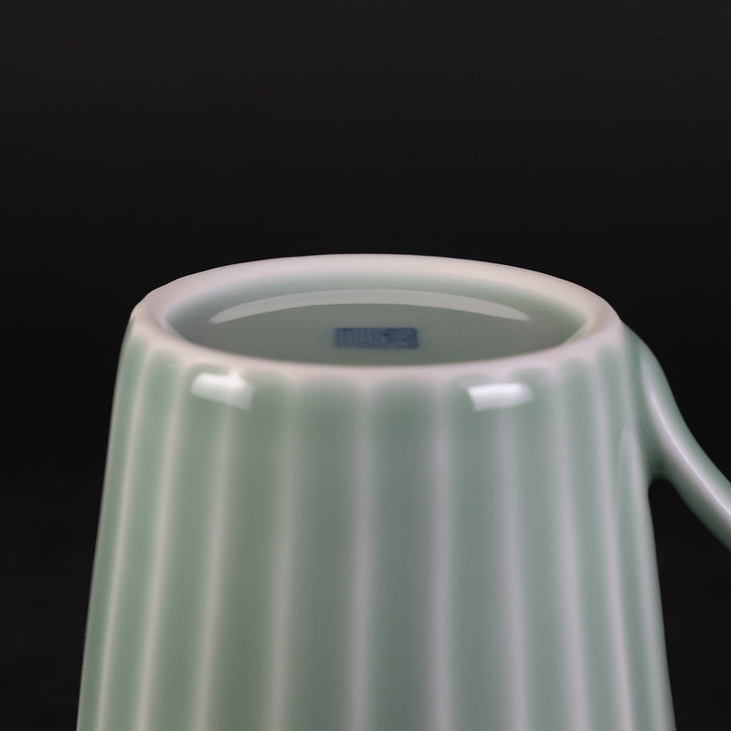 Kosengama Celadon Line Carved Mug