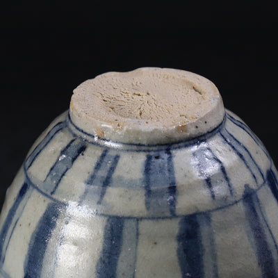 Yasumoto Kajiwara's Blue and White Ceramic Sake Cup No.65