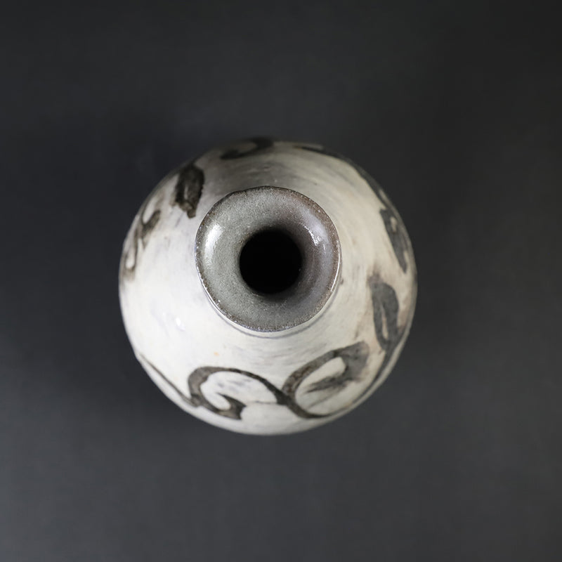 石井義久　作　絵刷毛目徳利　No.58