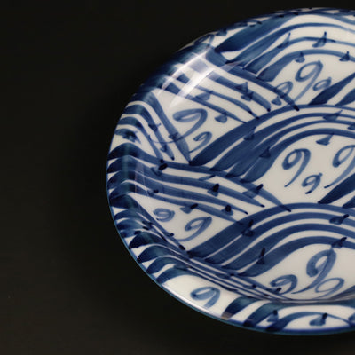 Gen'emon Kiln Blue and white Shikaiha individual plates