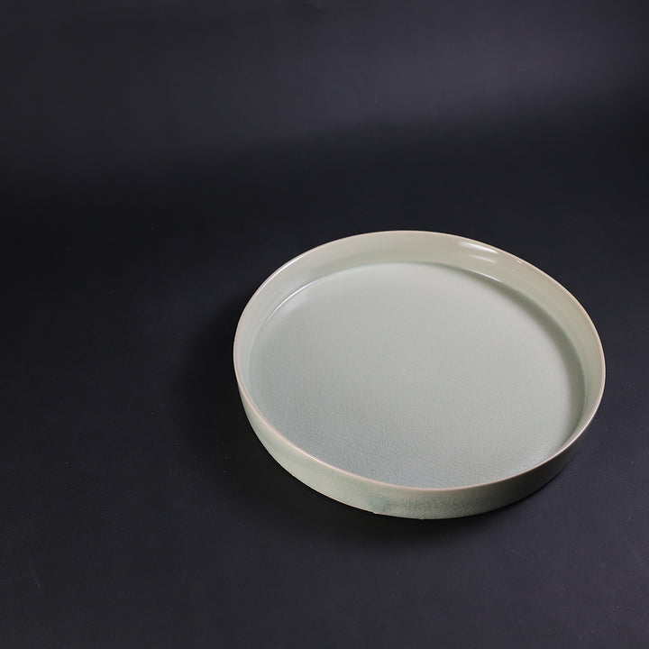 ホワイト 平皿 金縁葉模様　Vera Wang 匿名発送　送料込 中里花子 作 平皿S（緑青磁） – ギャラリー一番館オンラインショップ