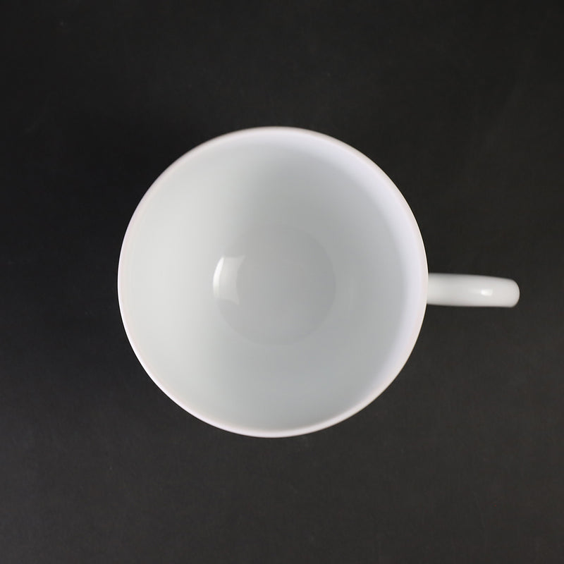 Manji Inoue white porcelain blue sea wave design coffee bowl