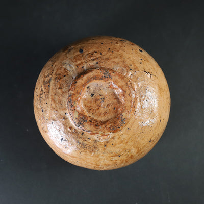Karatsu red tea bowl by Yu Maruta