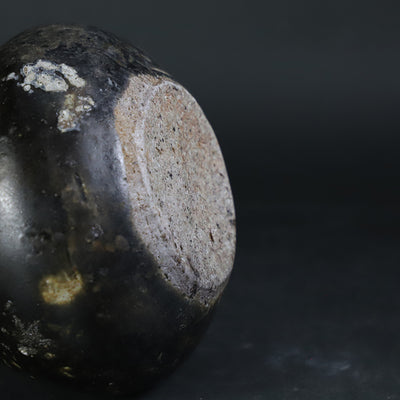 Black Karatsu Sake Bottle No.2 by Shuichi Okamoto