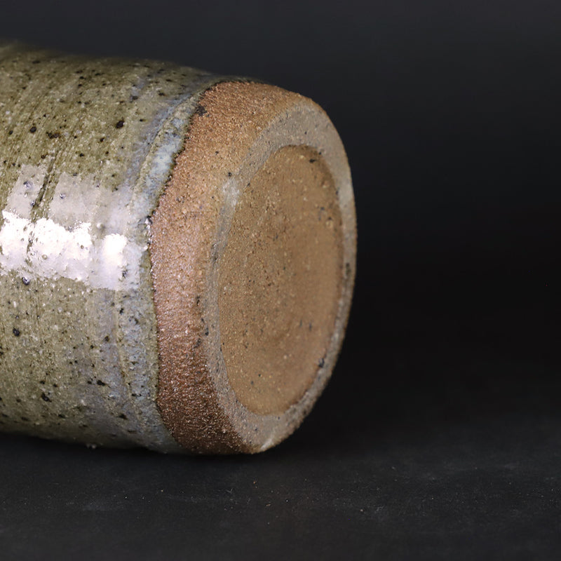 Ash-glazed sake bottle by Shingo Oka