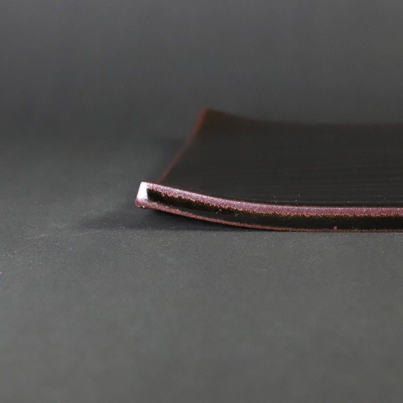 Taki Nakazato iron glaze smooth plate plate