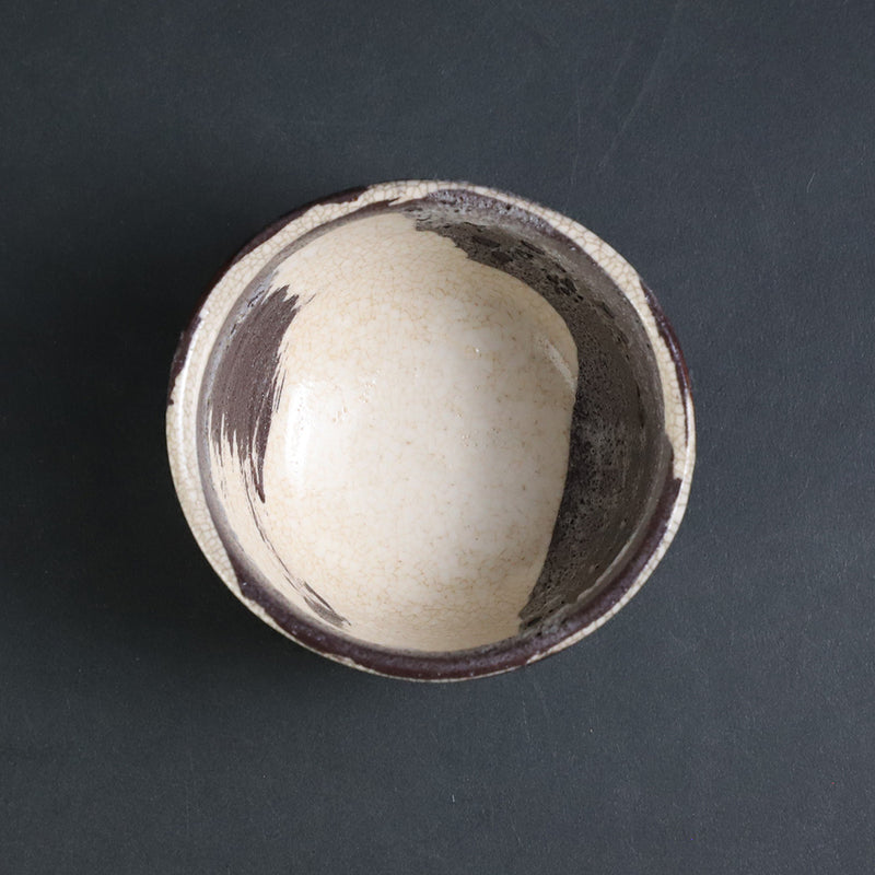 Shintaro Uchimura Gosho round black brush sake cup
