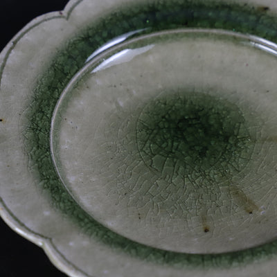 Ao Karatsu square plate by Shuichi Okamoto