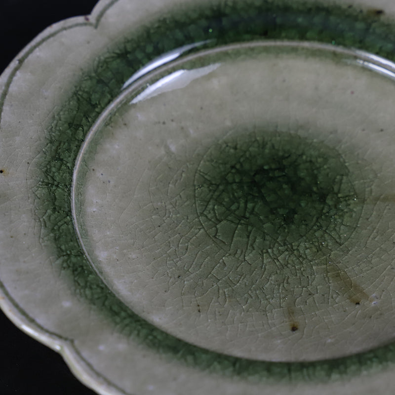 Ao Karatsu square plate by Shuichi Okamoto