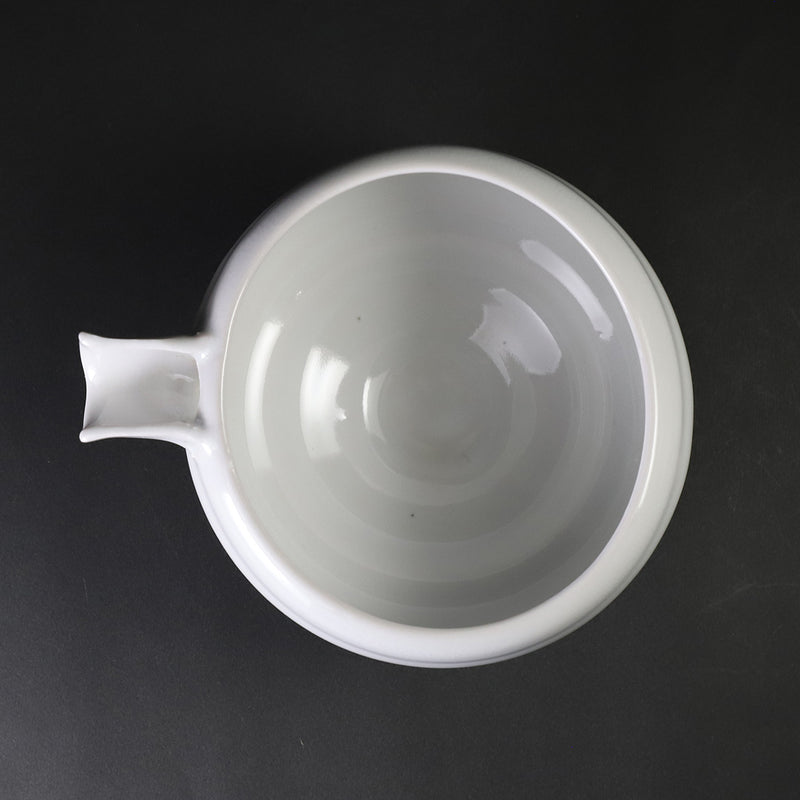 White porcelain gourd-shaped sake cup by Takashi Nakazato