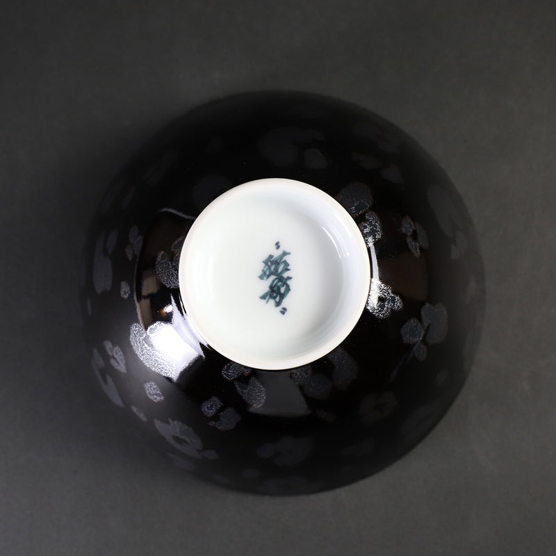 Yuki Inoue Tenmoku silver leopard design rice bowl (medium)