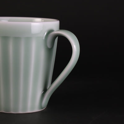 Kosengama Celadon Line Carved Mug