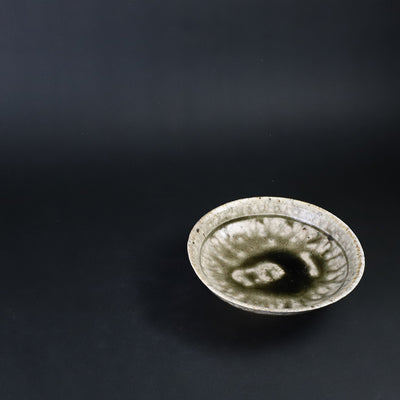 Yasumoto Kajiwara's Black Leopard Glazed Plate No.12