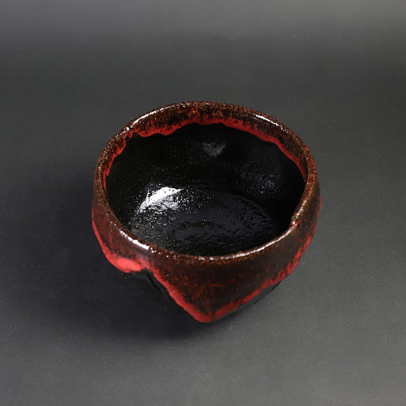 Tarouemon Nakazato 14th Beating Karatsu black tea bowl