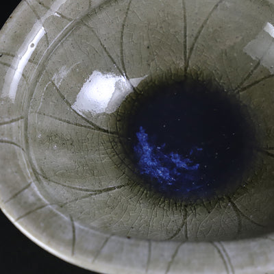Shuichi Okamoto's work Blue Karatsu lotus bowl No.27