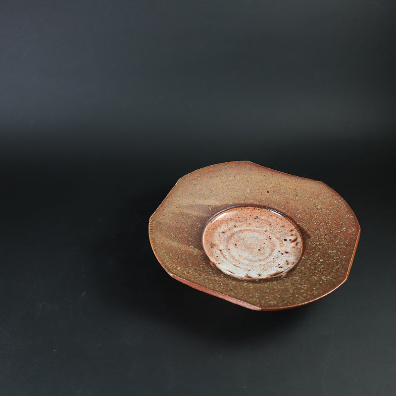 Myers Shino square plate by Takashi Nakazato