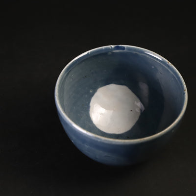 Small bowl with pale blue moon by Shingo Oka