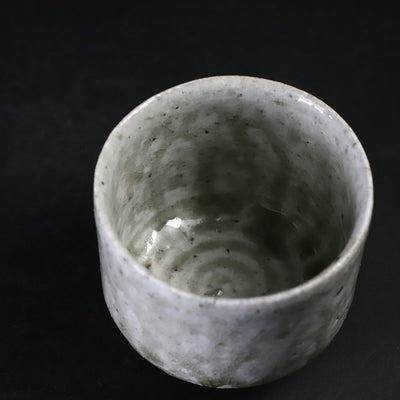 Black leopard glaze teacup No.13 by Yasumoto Kajiwara