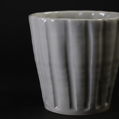 White porcelain cup by Shingo Oka