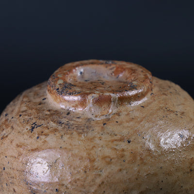Karatsu red tea bowl by Yu Maruta