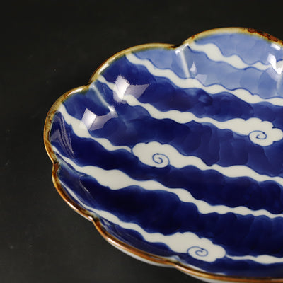 Fukusen Kiln Unno Cloud Shaped Deep Plate