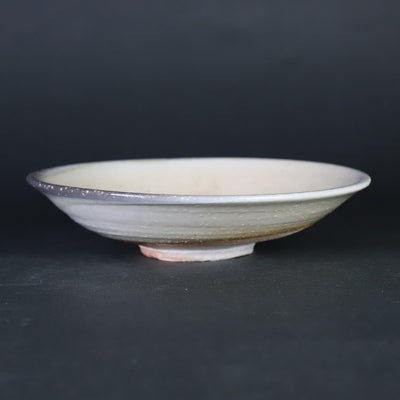 Ash-glazed plate by Takashi Nakazato
