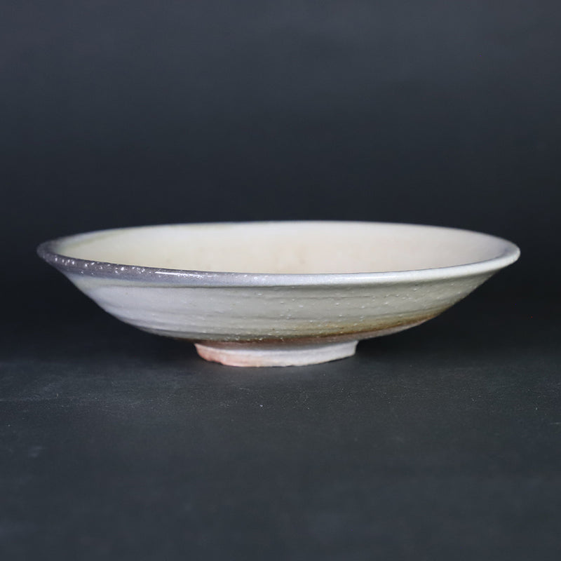 Ash-glazed plate by Takashi Nakazato