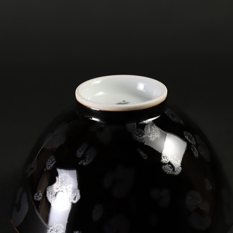 Yuki Inoue Tenmoku silver leopard design rice bowl (medium)