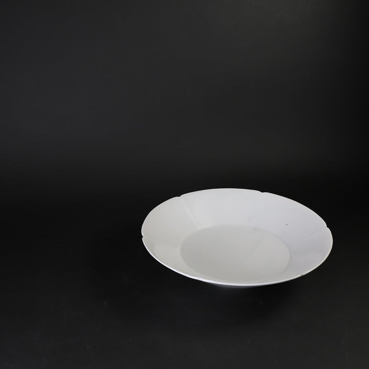 竹花正弘 作 白瓷六寸輪花平鉢 No.8 – ギャラリー一番館