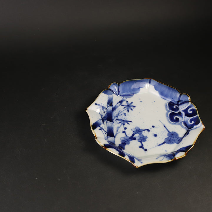 清 順治染付松竹梅文角皿 五客揃 | LYAN ARTS' Collection onlin