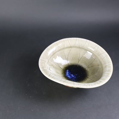 Shuichi Okamoto's work Blue Karatsu lotus bowl No.27