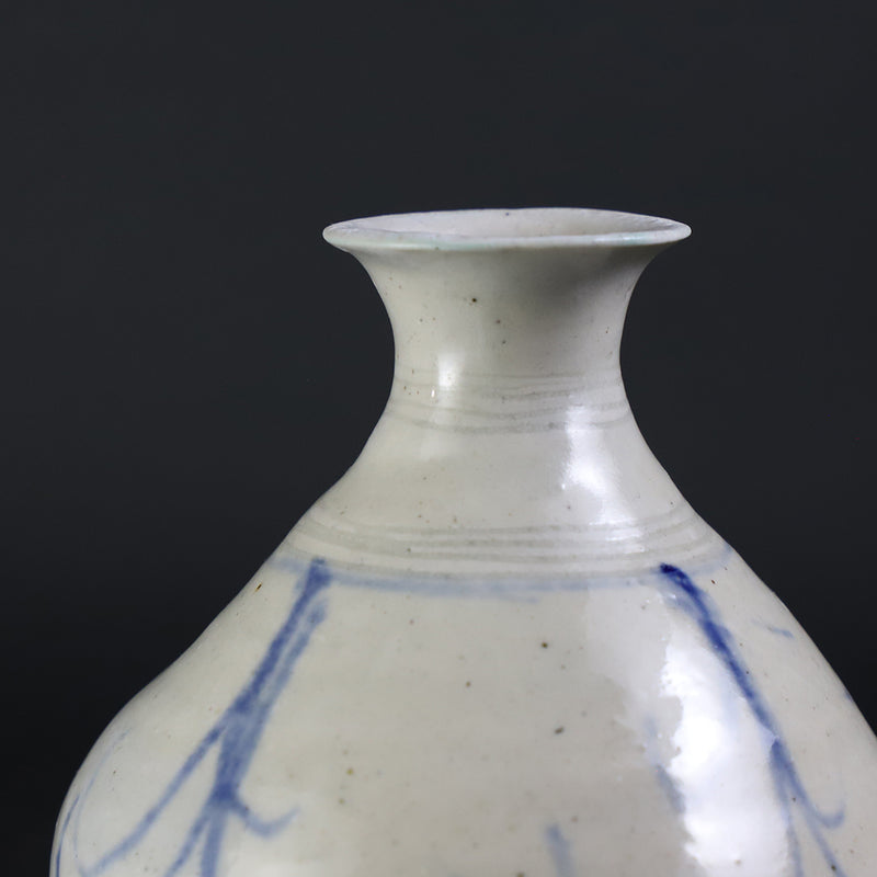 Blue and white sake bottle No.17 by Maruta Soichi Gallery