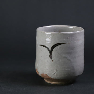 Painted Karatsu teacup No.5 by Naoto Yano