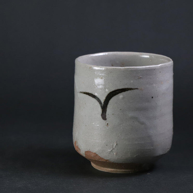 Painted Karatsu teacup No.5 by Naoto Yano