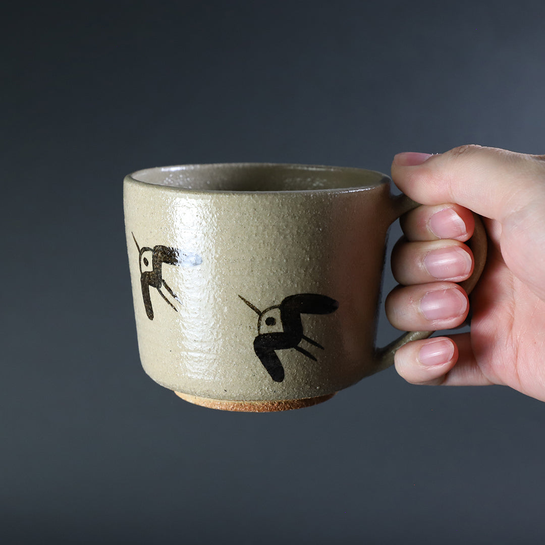 川添啓吾 作 カフェオレカップ（絵唐津3） – ギャラリー一番館