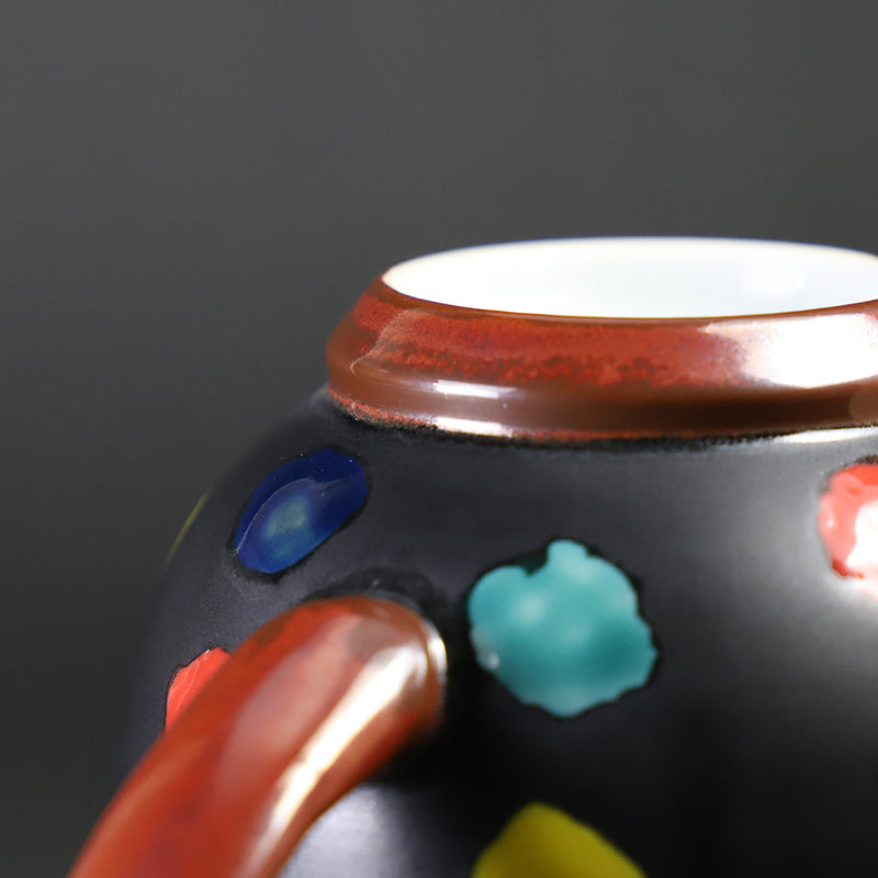 Yuki Inoue, colored glaze spotted mug cup / Black