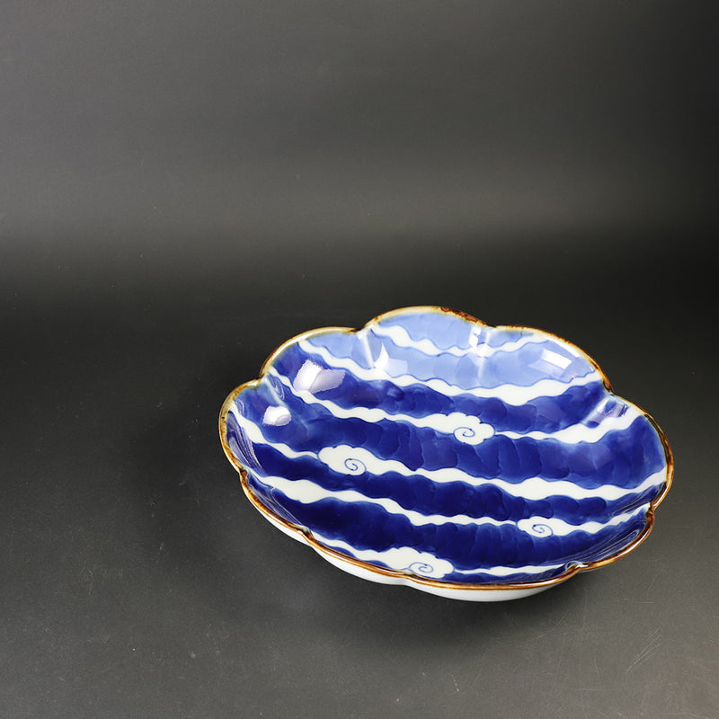 Fukusen Kiln Unno Cloud Shaped Deep Plate
