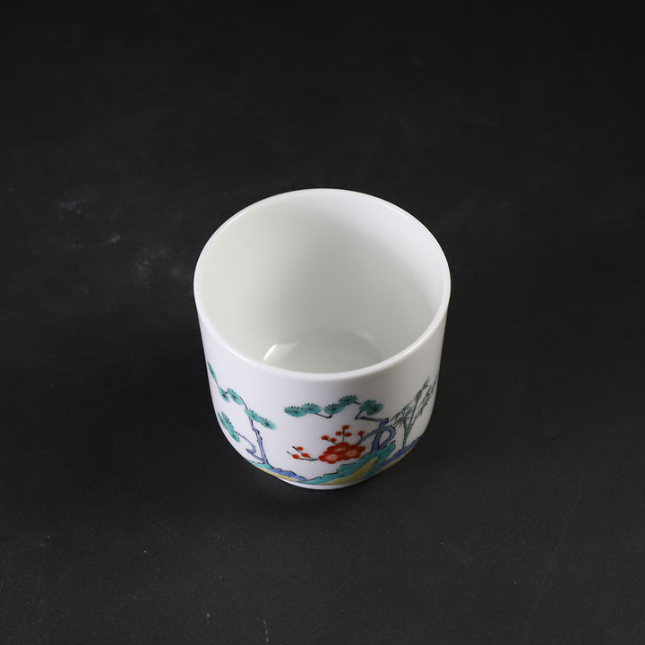 十五代酒井田柿右衛門 作 濁手松竹梅文ぐい呑 – ギャラリー一番館