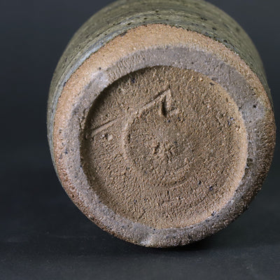 Ash-glazed sake bottle by Shingo Oka