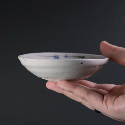 Large blue and white folk painting cup by Yasumoto Kajiwara 1