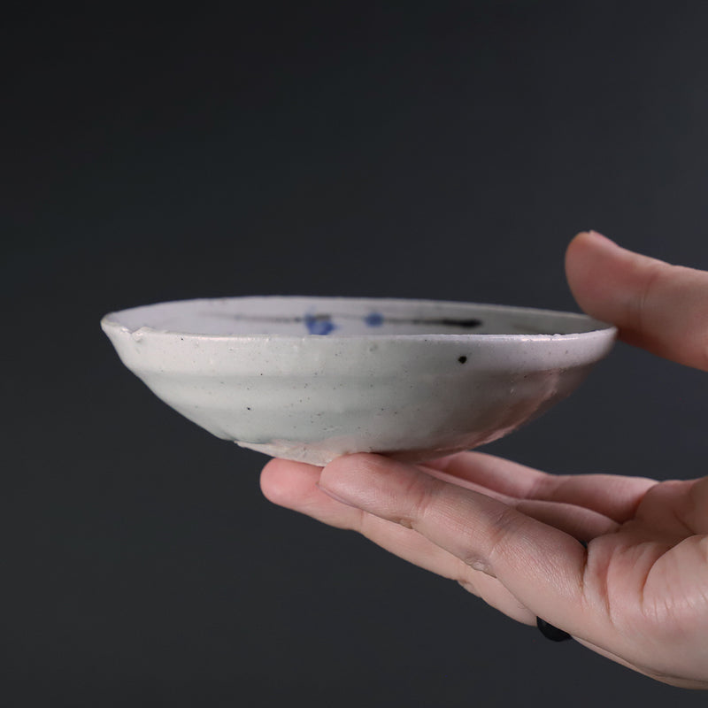 Large blue and white folk painting cup by Yasumoto Kajiwara 1