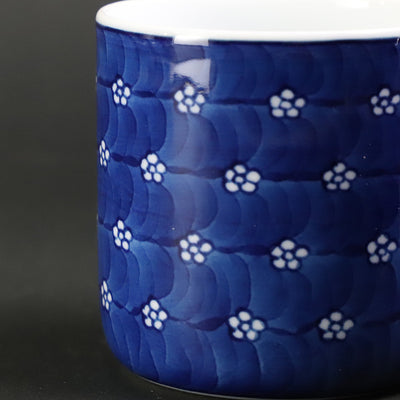Gen'emon Kiln Blue and white plum pattern bowl and plate